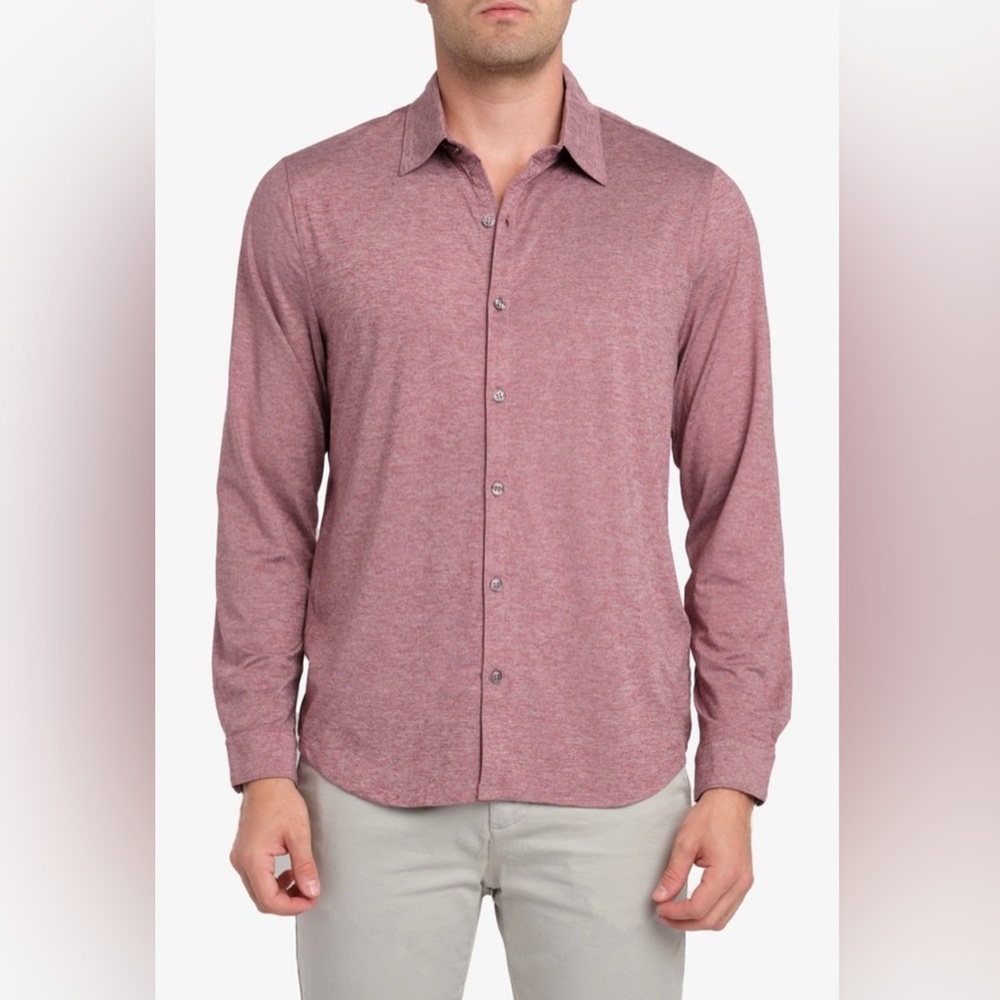 ZACHARY PRELL - ZACHARY PRELL - Performance Stretch Knit Button-Up Shirt